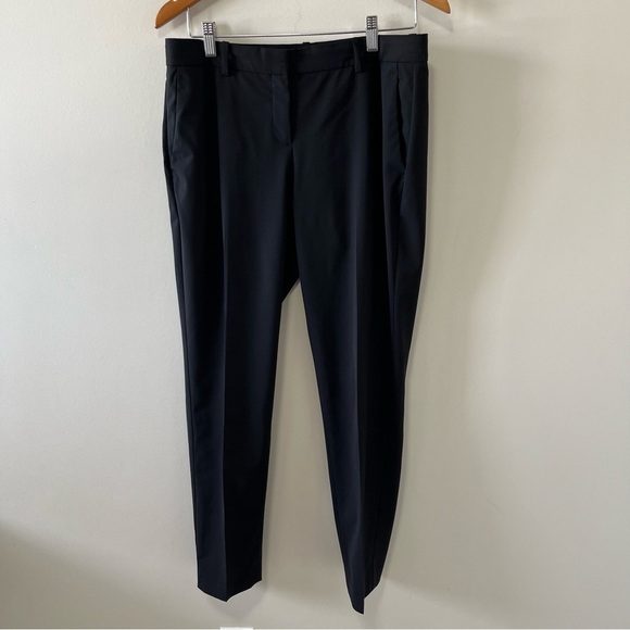 THEORY Testra 2B Stretch Wool Black Pants Size 8 - Picture 4 of 13